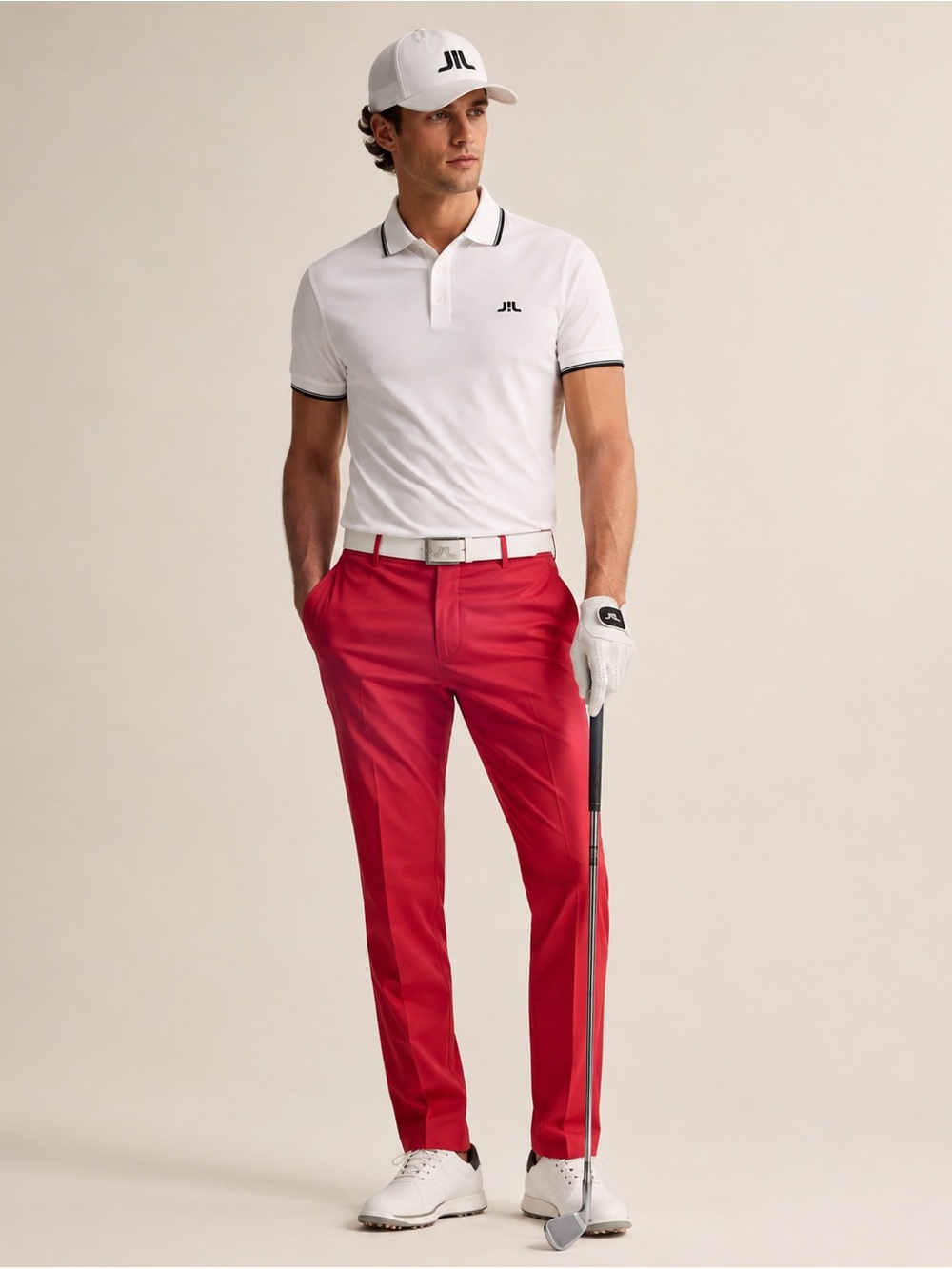 J. Lindeberg Men Technical Straight Fit Golf Pant US31 Luxury Athleisure Preppy